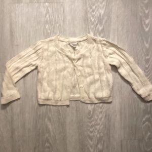 BabyGap cream colored button up sweater, 12-18 months